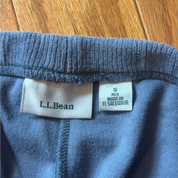 LL bean straight leg blue ribbed soft sweat pants womens size small reg. - Picture 3 of 4